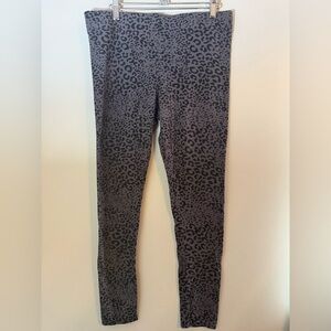 Soma Black Leopard Print Leggings Size M